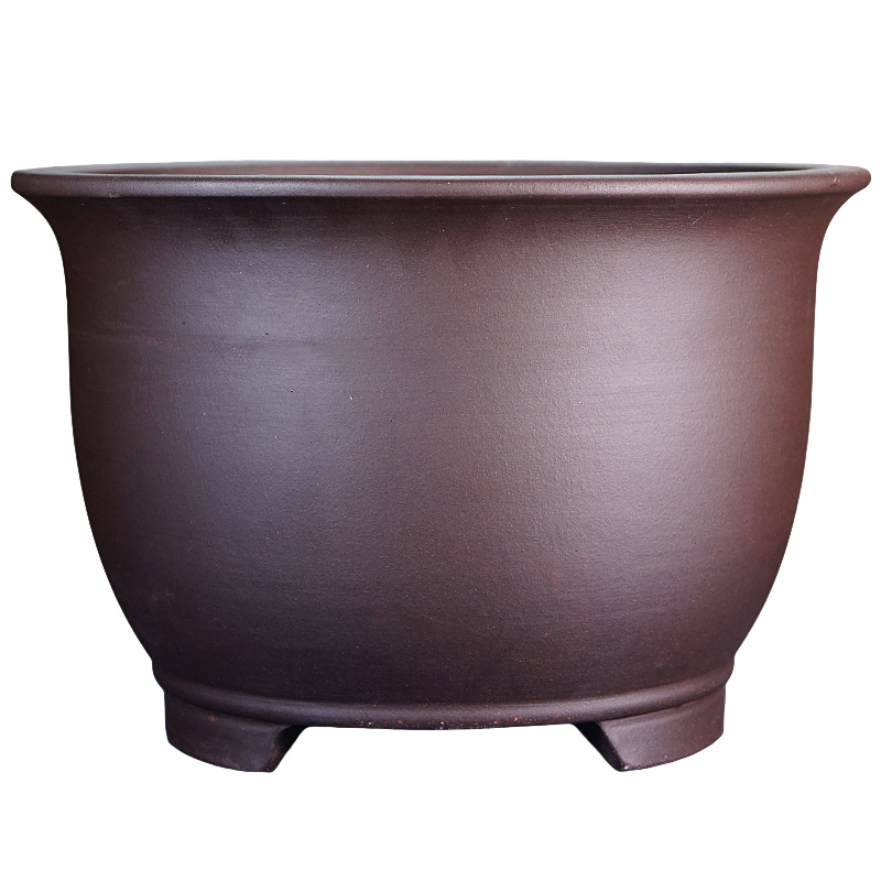 Flower Pot Ceramic Vase Purple Sand Flower Pot with Tray Orchid Bonsai Flower Pot Household Manufacturer Extra Large