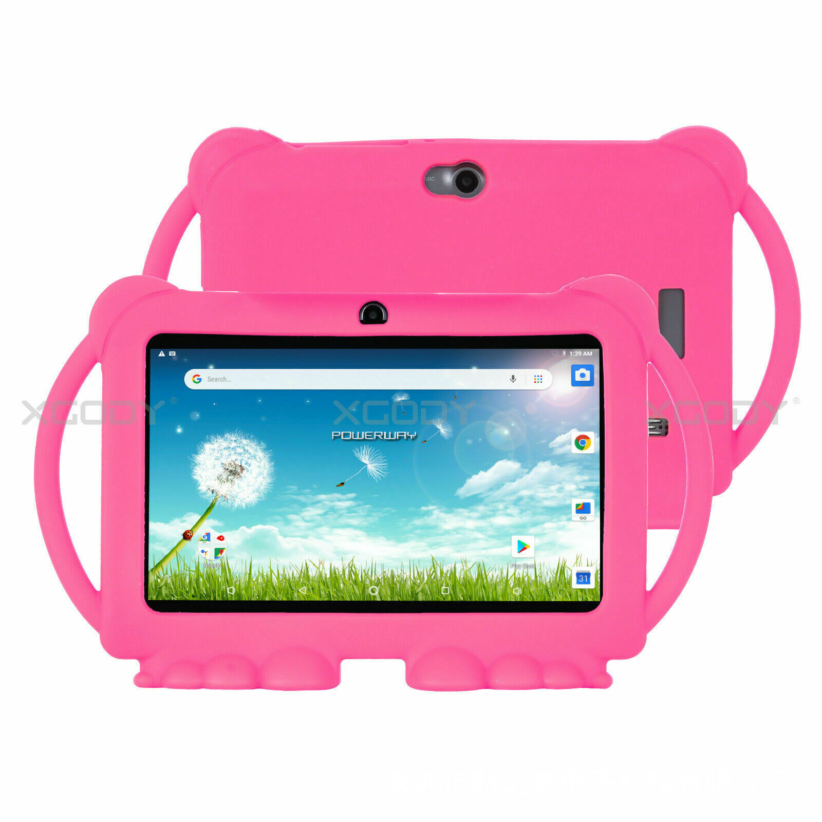 T702 Android 7inch Children's Tablet with Leather Case, Early Education Smart Phone, Painting and Learning, Doll Cross-Border
