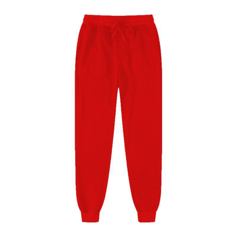 Cross-border foreign trade autumn and winter men's and women's fashionable casual sports sweatpants fleece-lined thickened fashionable warm ankle-tied trousers
