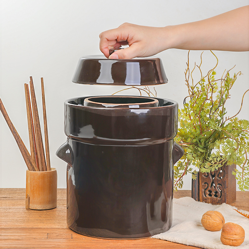 Керамическая банка для маринования, герметичная банка с каменной прессовкой, может быть оснащена мешалкой