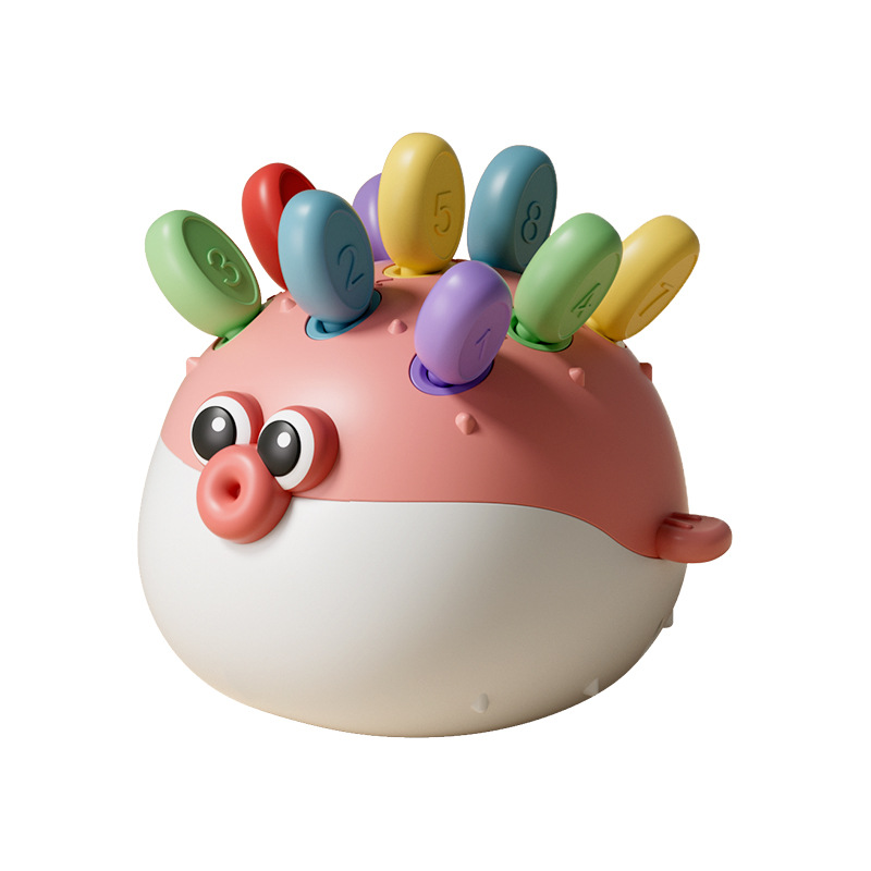 Cross-Border Early Education Puzzle Concentration Training Baby Finger Fine Movement Hand-Eye Coordination Hedgehog Nail Insertion Toy