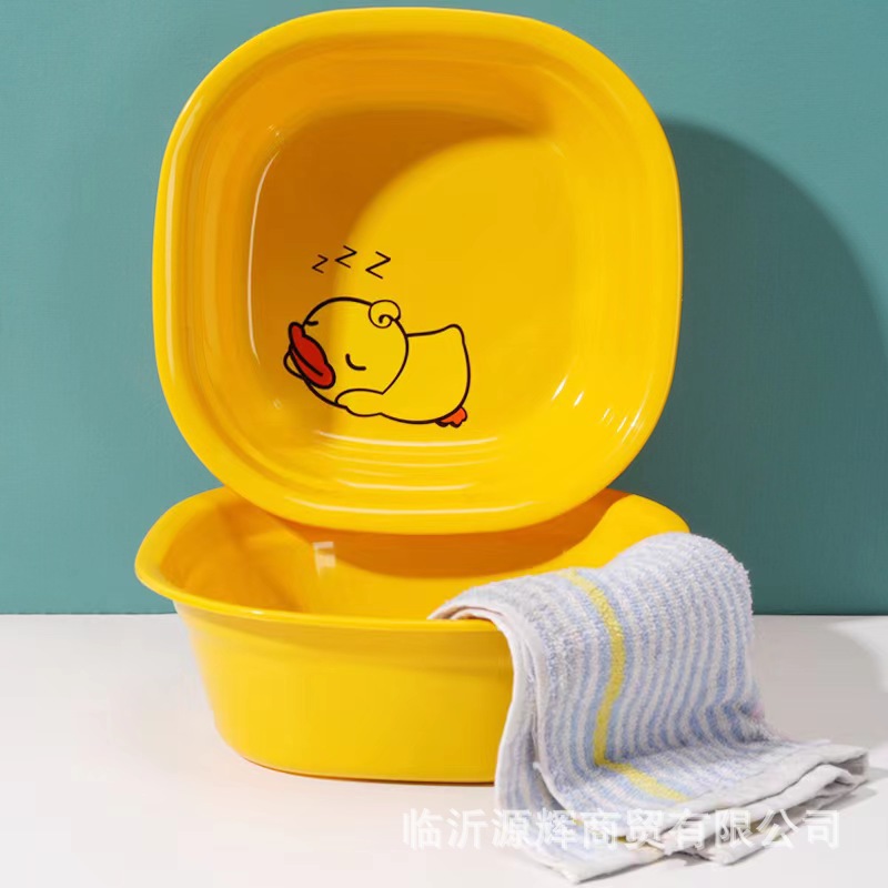 Квадратная раковина с желтой уткой, детская, для мытья, для полотенец, мультяшная, для мытья попы, для младенцев