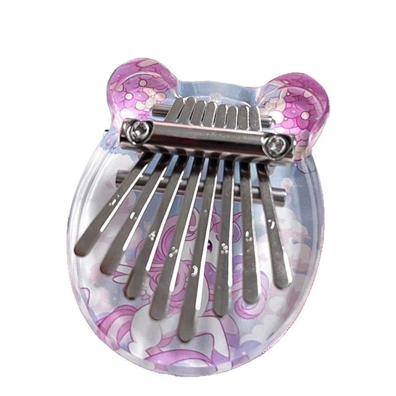 Kalimba 8-tone crystal transparent 8-tone mini thumb piano children's musical instrument finger piano