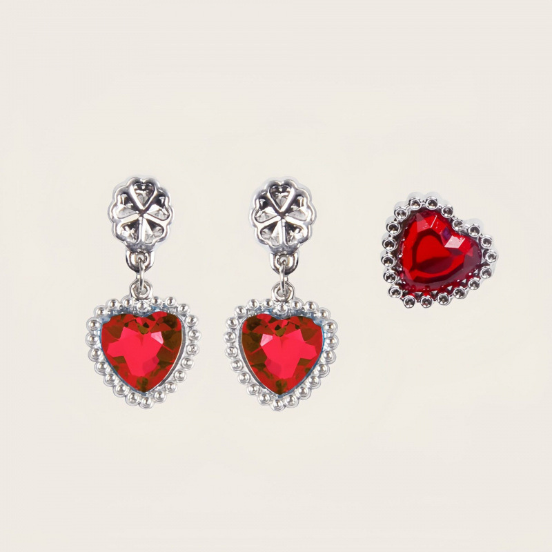 Frozen Elsa Princess Children's Accessories Plastic Earrings Ring Set Accessories Ear Clips Princess Style Ear Clip Type