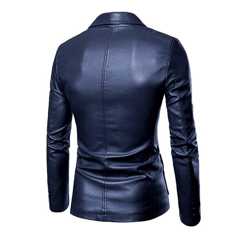 2025 Export Men's Leather Suit Washed Leather Jacket Men's Amazon Single-Breasted Leather Jacket Youth Jacket