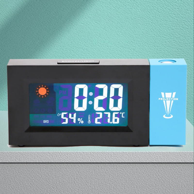 Manufacturers sell electronic color screen weather clock weather forecast projection clock 8290 color screen rotating electronic clock