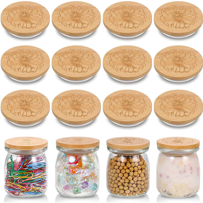 Solid wood cup cover glass cup cover mug wine cup cover sealed bamboo cover various styles can be customized LOGO printing