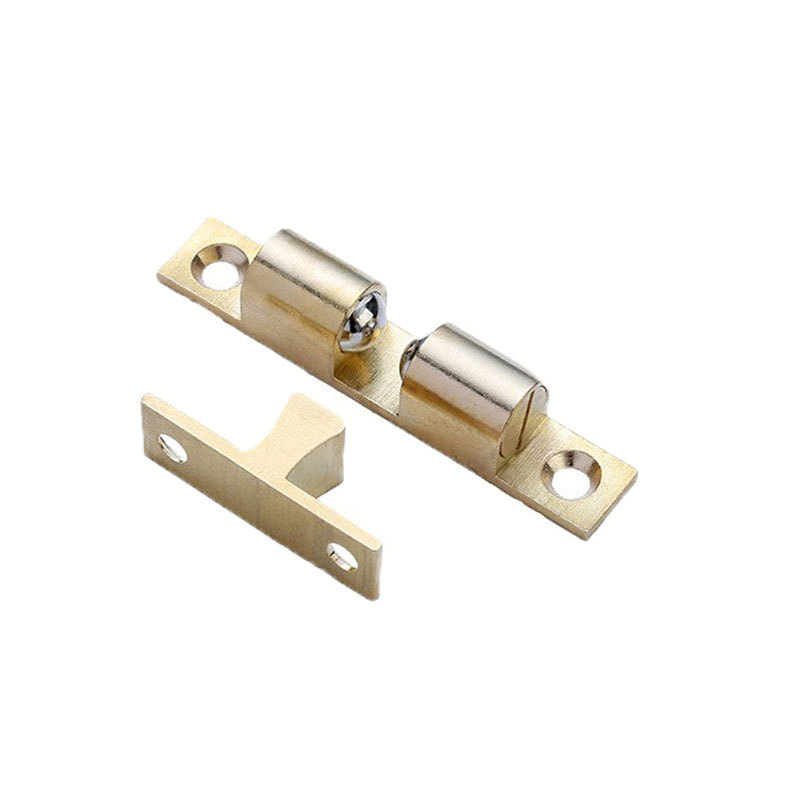 Factory direct cabinet door touch bead buckle card type cabinet door copper touch bead 50 silver brass door touch spring magnetic attraction