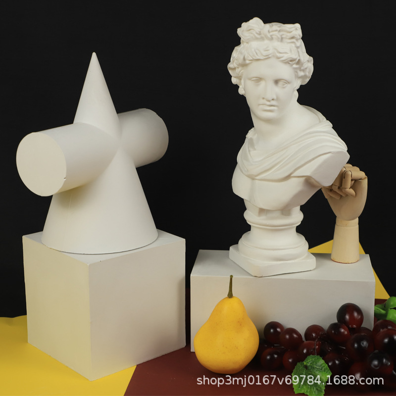 Art Teaching Aids Plaster Geometric Models Plaster Pixel Art Materials Still Life Supplies Plaster Statues Creative Cross-Sections