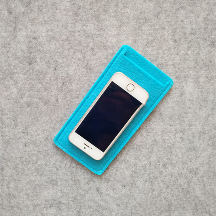 Ready Supply of Felt Mobile Phone Bag Wallet Mobile Phone Ipai Protective Cover Satchel Anti-Fall Lightweight Handmade Handmade