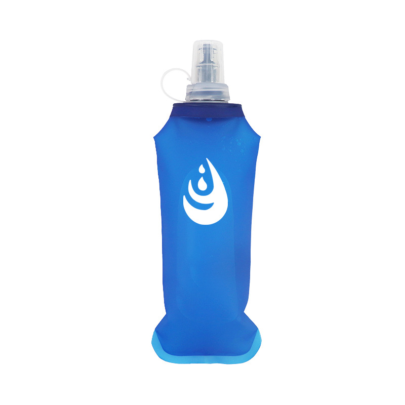 Cross-Border Soft Water Bottle Silicone Mouthpiece Fitness Cycling Sports Water Bottle Outdoor Running Foldable Tpu Soft Water Bottle Customization