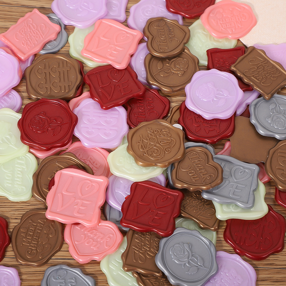 Fire Paint Wax Seal Retro Envelope Seal Sticker High-End Wedding Invitation Invitation Fire Paint Seal Sticker Fire Paint Wax Label