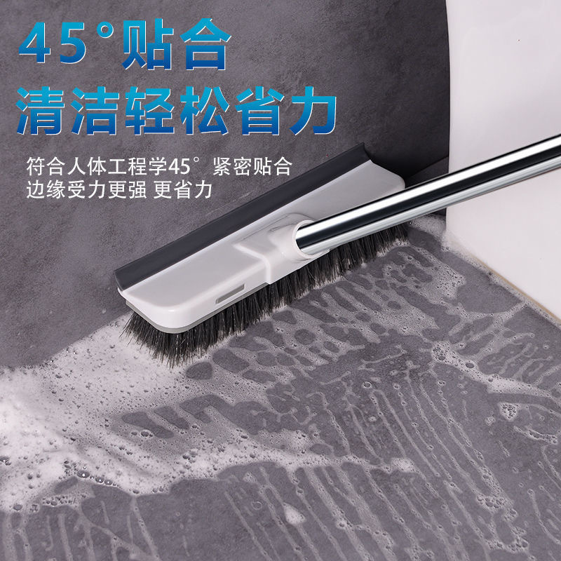 Floor Brush Long-Handled Hard-Bristled Tile Floor Seam Brush Bathroom Cleaning Artifact Toilet Dead Corner Removal Bathroom Floor Brush