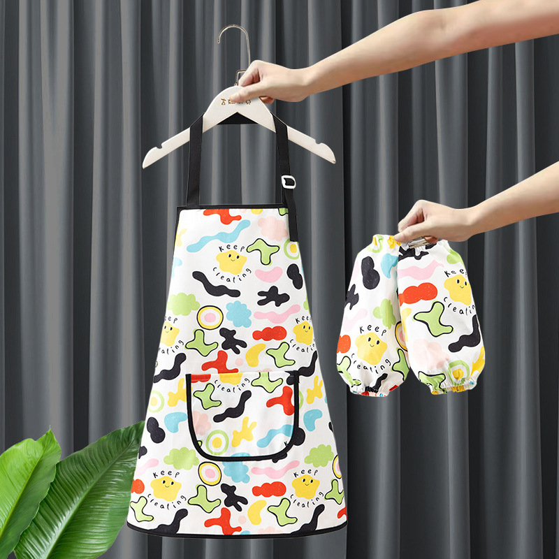 Children's Painting Overalls Waterproof Sling Painting Apron Baby Art Anti-Dressing Anti-Dirty Kindergarten Dining Bib