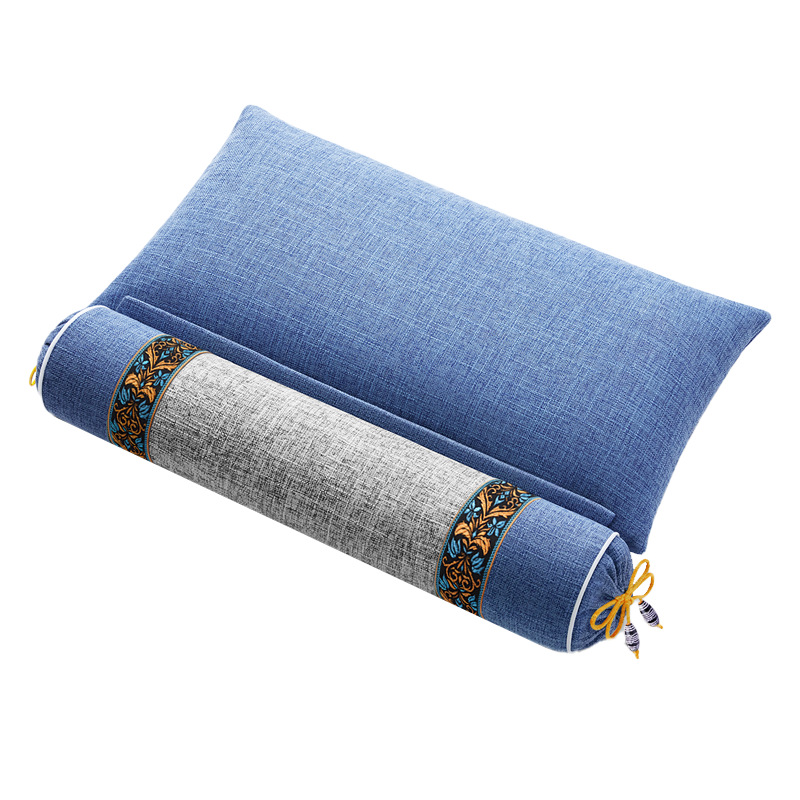 wormwood buckwheat 12 Chinese herbal medicine cervical pillow inflatable electric heating combination pillow conjoined pillow Chinese herbal medicine wormwood pillow