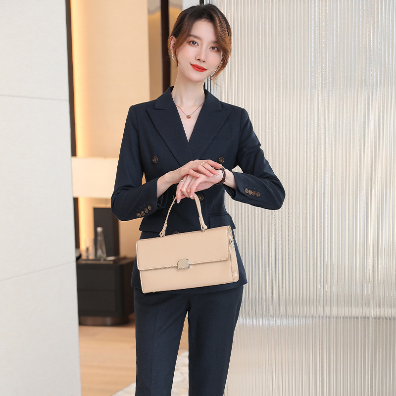 2025 Business Wear Women's Korean-style Pants Two-piece Work Clothes Jewelry Store Real Estate Uniform