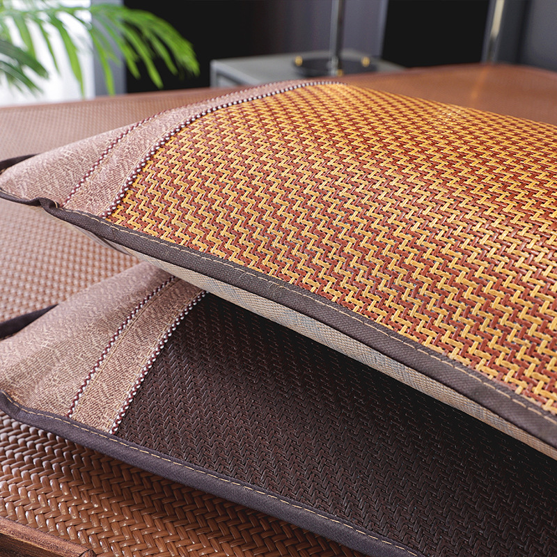 Summer Bamboo Mat Pillow Cervical Spine Protection Tea Fragrance Sleep Pillow Pillow Summer Adult Single Rattan Pillow Student Dormitory