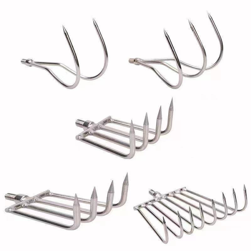 Fishing Cleaning Water Grass Rake Raise Grass Tools Catch the Sea Small Rake Fishing Water Grass Three Claw Hook Wild Fishing Night Fishing Artifact