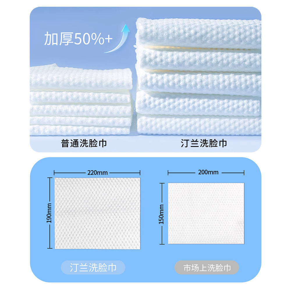 Tinglan Roll-Type Facial Cleansing Towel, Disposable Beauty Salon Cleansing Towel, Dual-Use for Dry and Wet, Thickened Pearl Pattern, Wholesale Makeup Remover