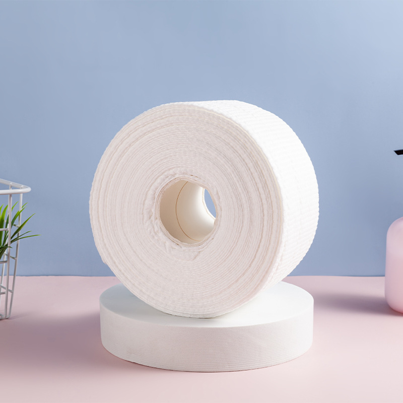 Disposable Facial Cleansing Towel, Beauty Salon Cleansing Roll Towel, Pure Cotton Pearl Pattern, Dry and Wet Dual-Use Roll-Type Cotton Soft Towel, Soft