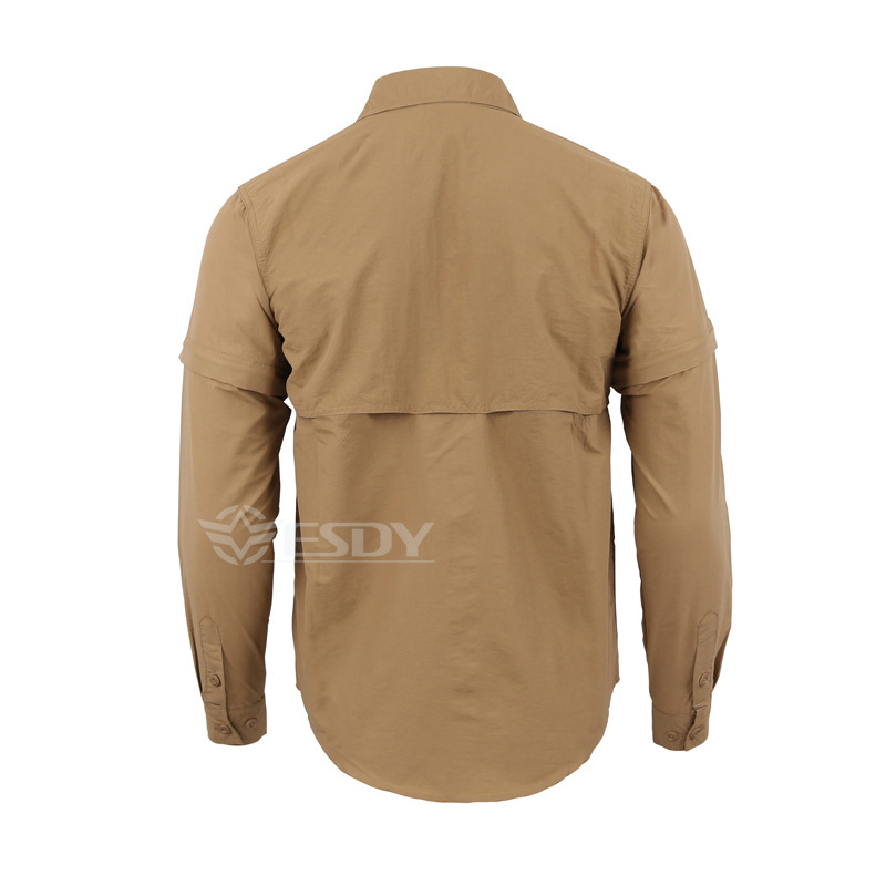ESDY Spring Summer Autumn Outdoor Men's Clothing Detachable Long and Short Sleeve Dual-Use Shirt Outdoor Jacket A351