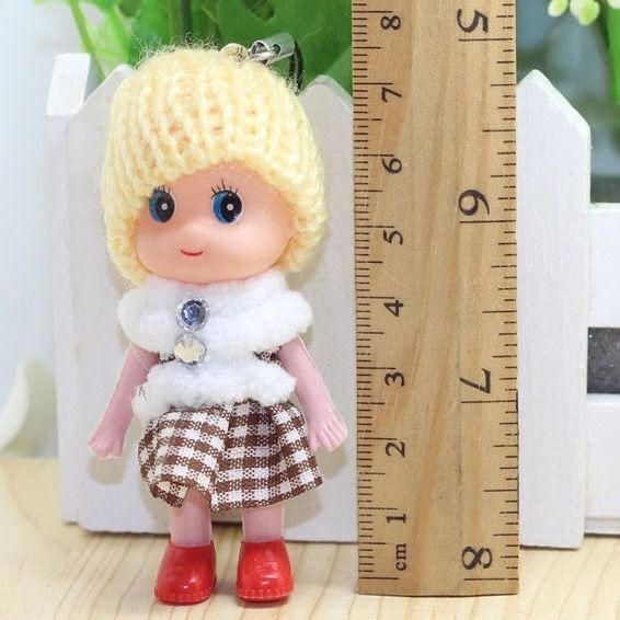 8cm hat doll clown mobile phone pendant doll wedding children's small gift stall vinyl doll wholesale