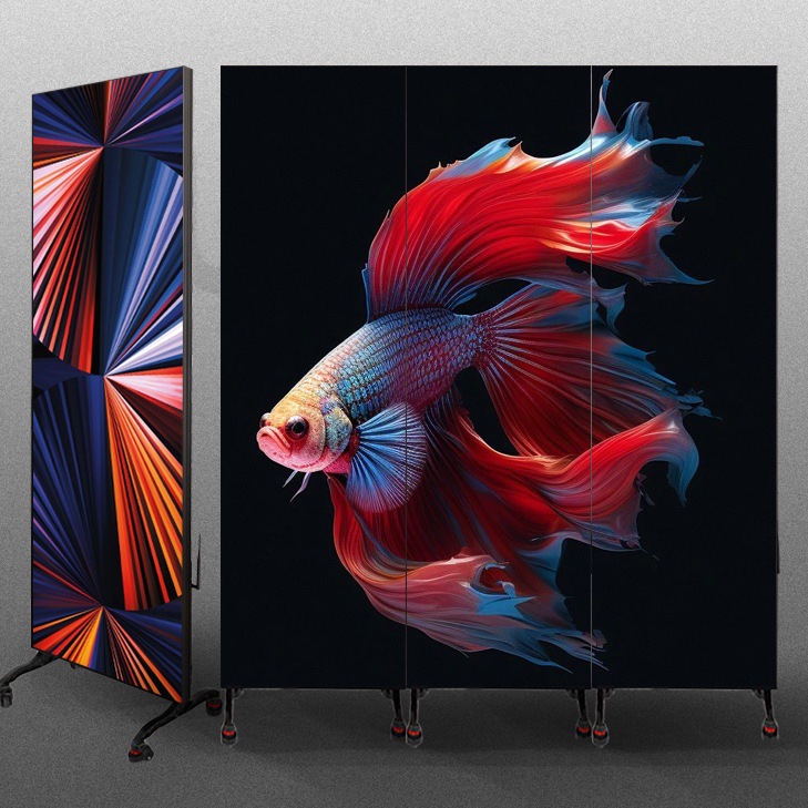 Vertical LED Advertising Display Network Video Playback HD All-in-One Landing LED Advertising Display