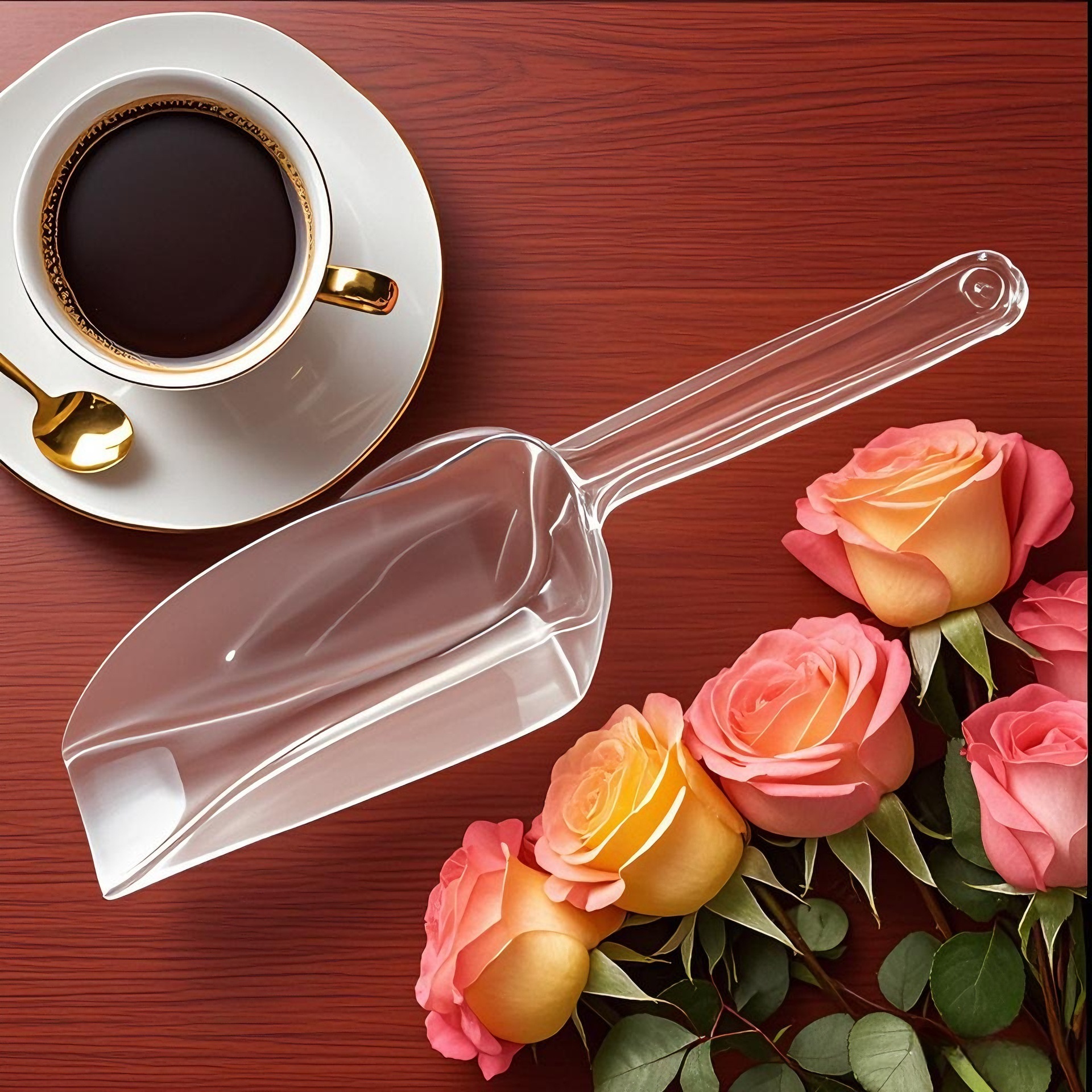 Foreign trade cargo source high transparent multi-purpose plastic shovel ice shovel grain shovel children sand shovel tea shovel factory direct sales
