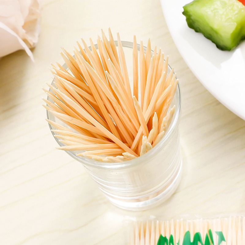 Bamboo Toothpick Disposable Double Head High-end Toothpick Tool Hotel Household Fine Toothpick Bag Large Wholesale