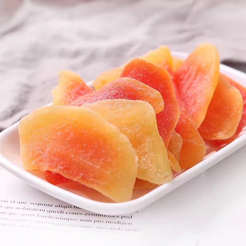 Dried Papaya Thick-Cut Dried Fruit Wholesale Delivery 500g Red Heart Fresh Papaya Slices Snacks Soft and Waxy Bulk