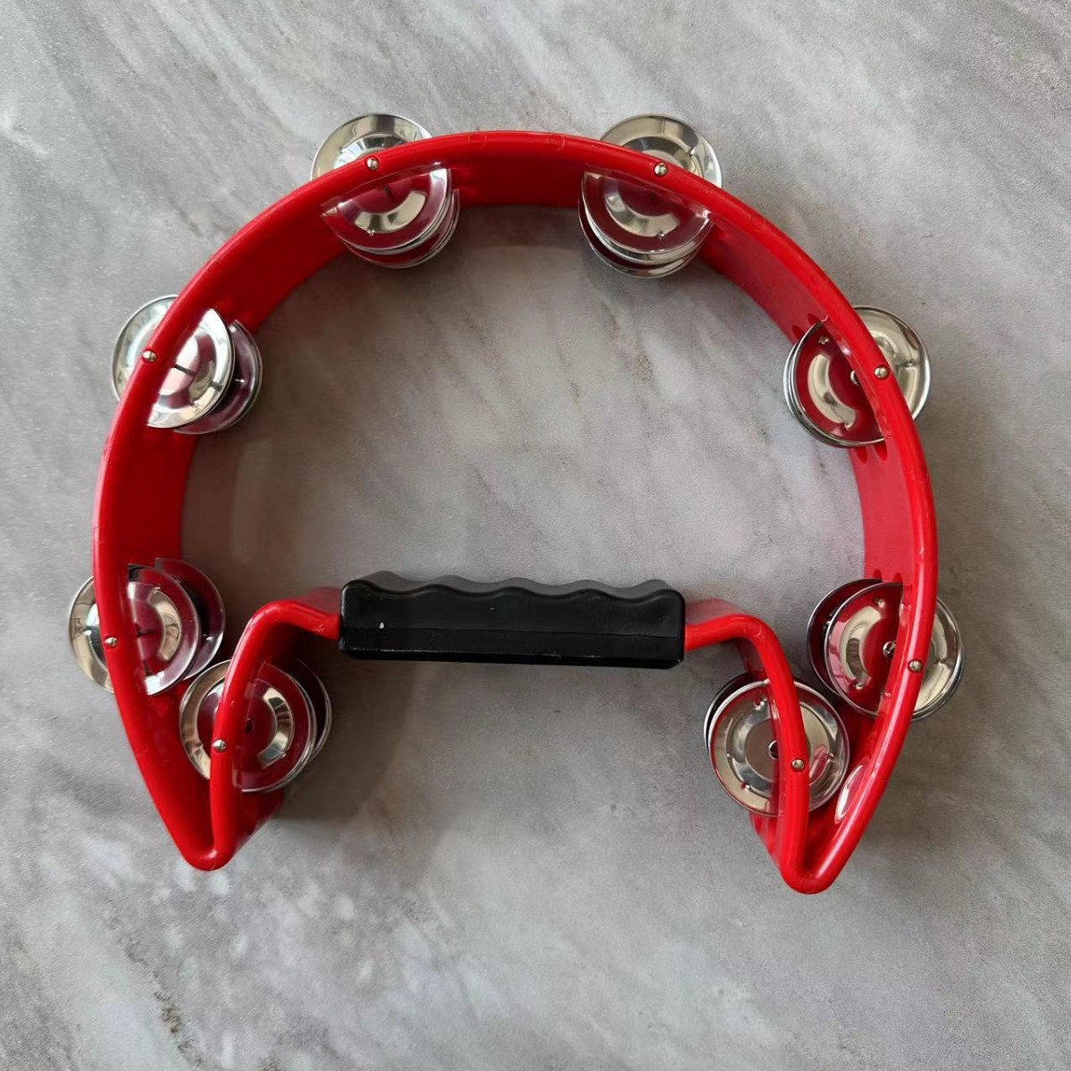 Single Row Flower Bell Ring Rattle Plastic Tambourine Large KTV Rattle Orff Musical Instrument