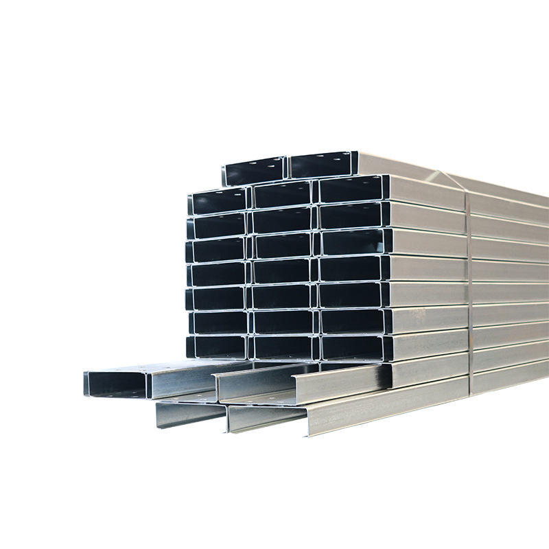 High-Strength C-Shaped Steel Bar Steel Structure Construction Galvanized C-Shaped Steel Q235 Cold-Bent Steel Manufacturer Processing and Customization
