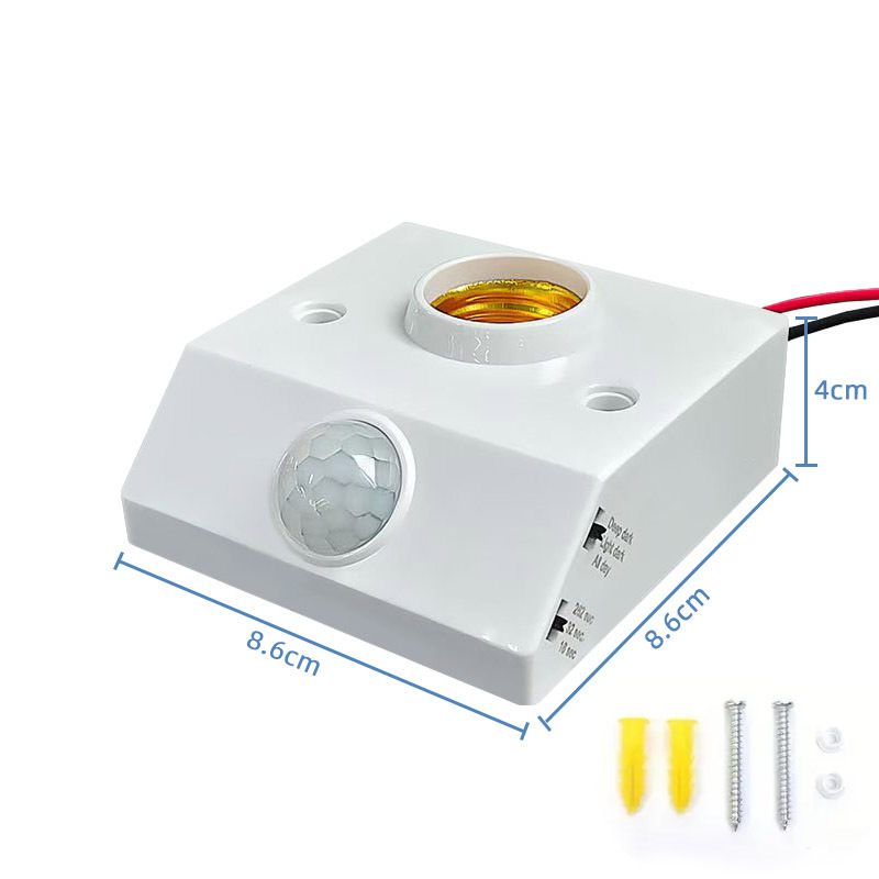 Human Body Sensor Lamp Holder Adjustable Smart Delayed Stair Aisle E27 Screw Type 86 Led Radar Infrared Lamp Holder