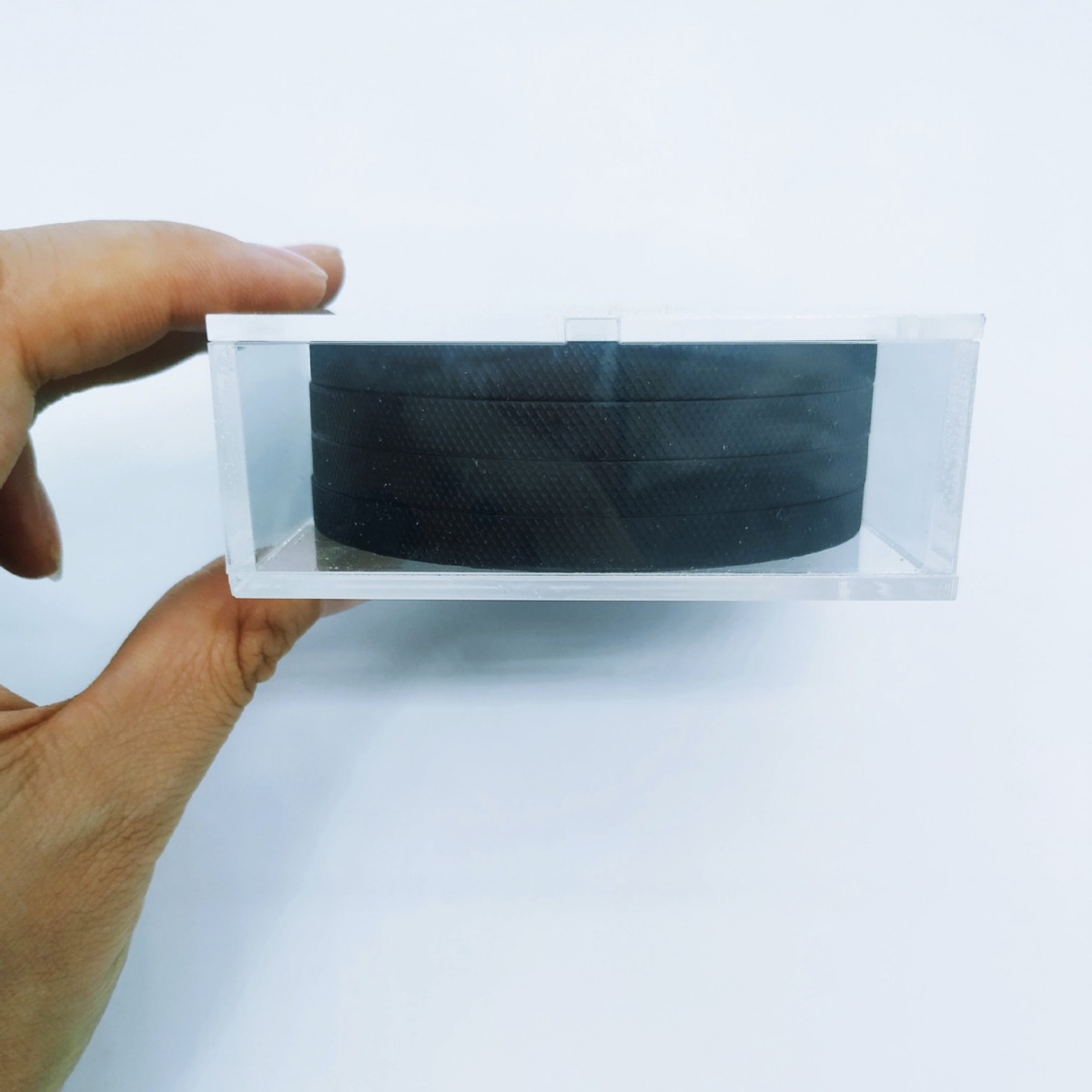 Hockey Rubber Ice Ball Special Acrylic Box Collection Souvenir Hockey Transparent Box Display Box Mini