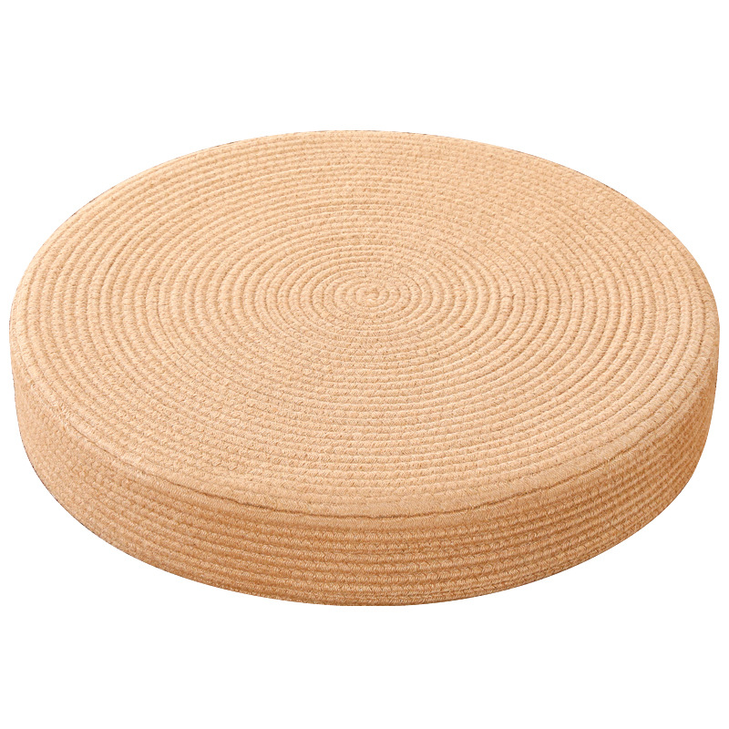 Japanese-Style Hemp Rope Futon Mat Tatami Cushion Bedroom Floor Sitting Mat Home Meditation Cushion Zen Meditation J^