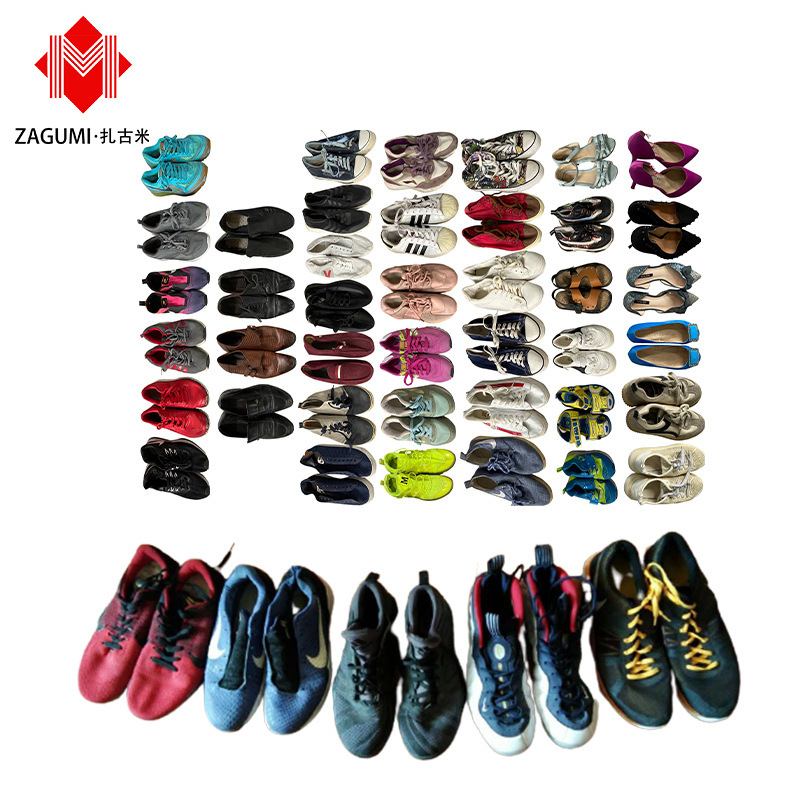 Second-Hand Men's and Women's Sports Shoes, Casual Shoes, Mixed Export, Old Shoes, Whole Cabinet Wholesale China Used Shoes