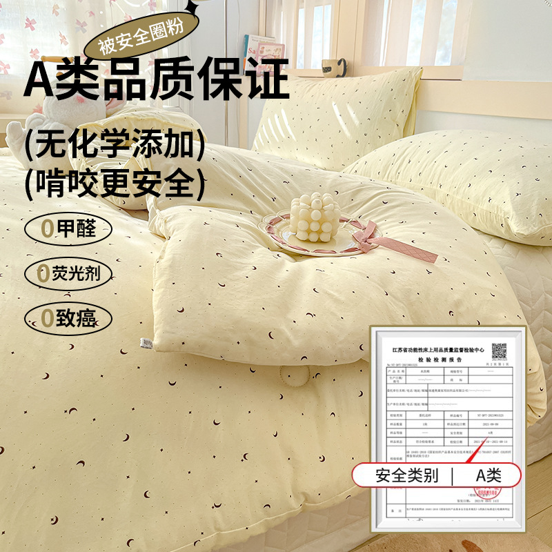 Washed Cotton Quilt Winter Quilt 2025 New Spring & Fall Quilt Thickeneded Warm Quilt Core Student Single Quilt Universal for All Seasons