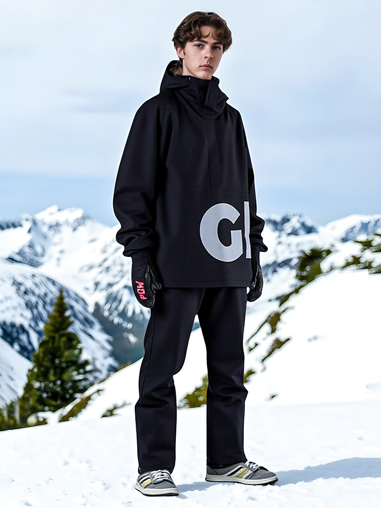 Cross-Border Amazon New Popular Waterproof Ski Suit Hooded Sweatshirt Men's Outdoor Ski Jacket Customization