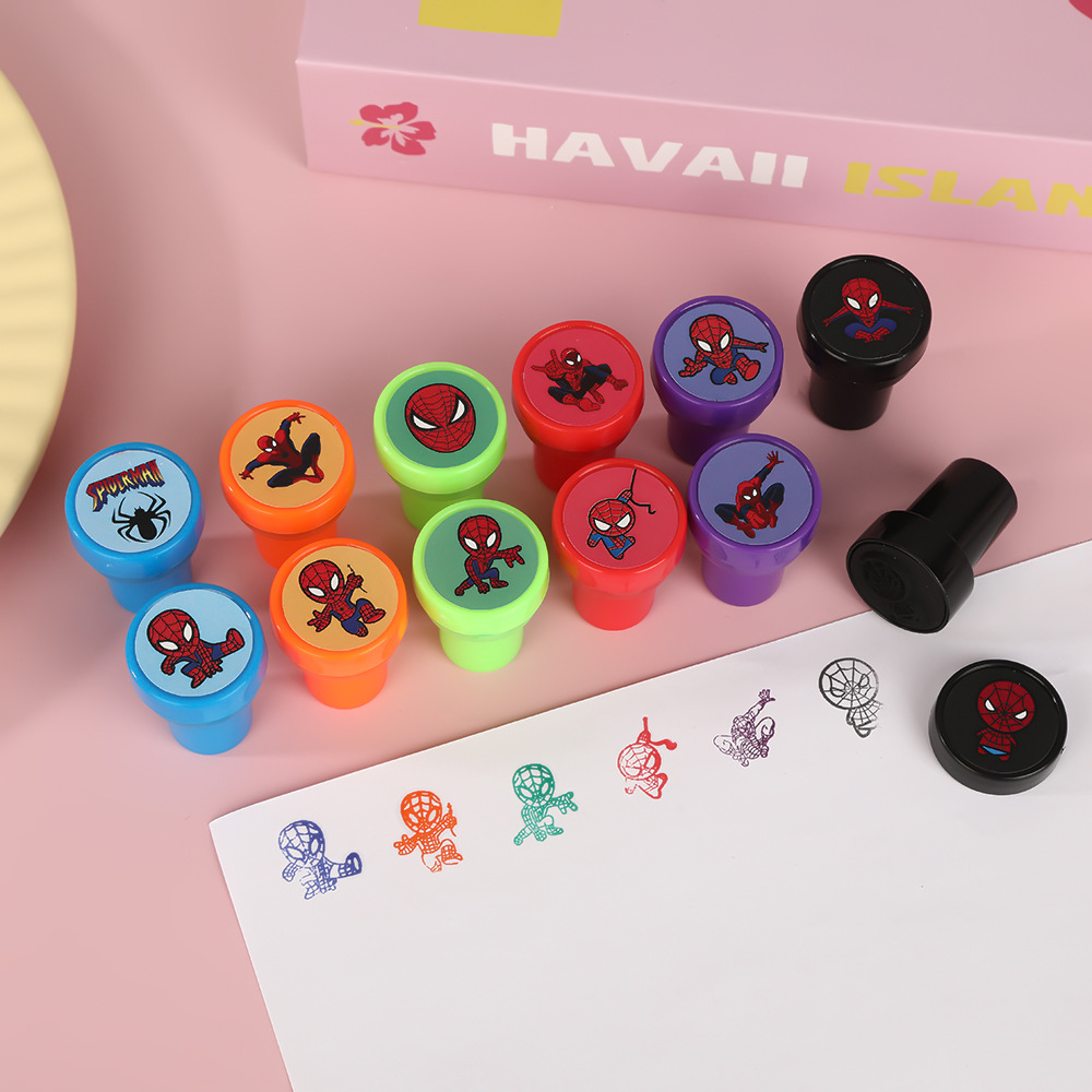 Детская игрушка печать с мультяшным Человеком-пауком для похвалы учителя в детском саду Marvel