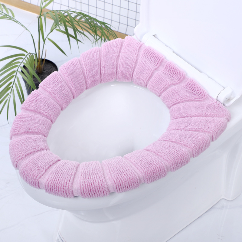Universal Toilet Cushion Nordic Color Knitted Pumpkin Pattern Toilet Cover Internet Popular New Style Toilet Cover Thickened Toilet Seat