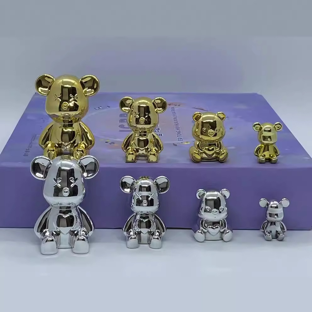 High-looking Internet Celebrity Violent Bear Space Rabbit Fruit Plate Candy Box Tissue Box Accessories Decorative Plastic Cover Top Bead Ornaments