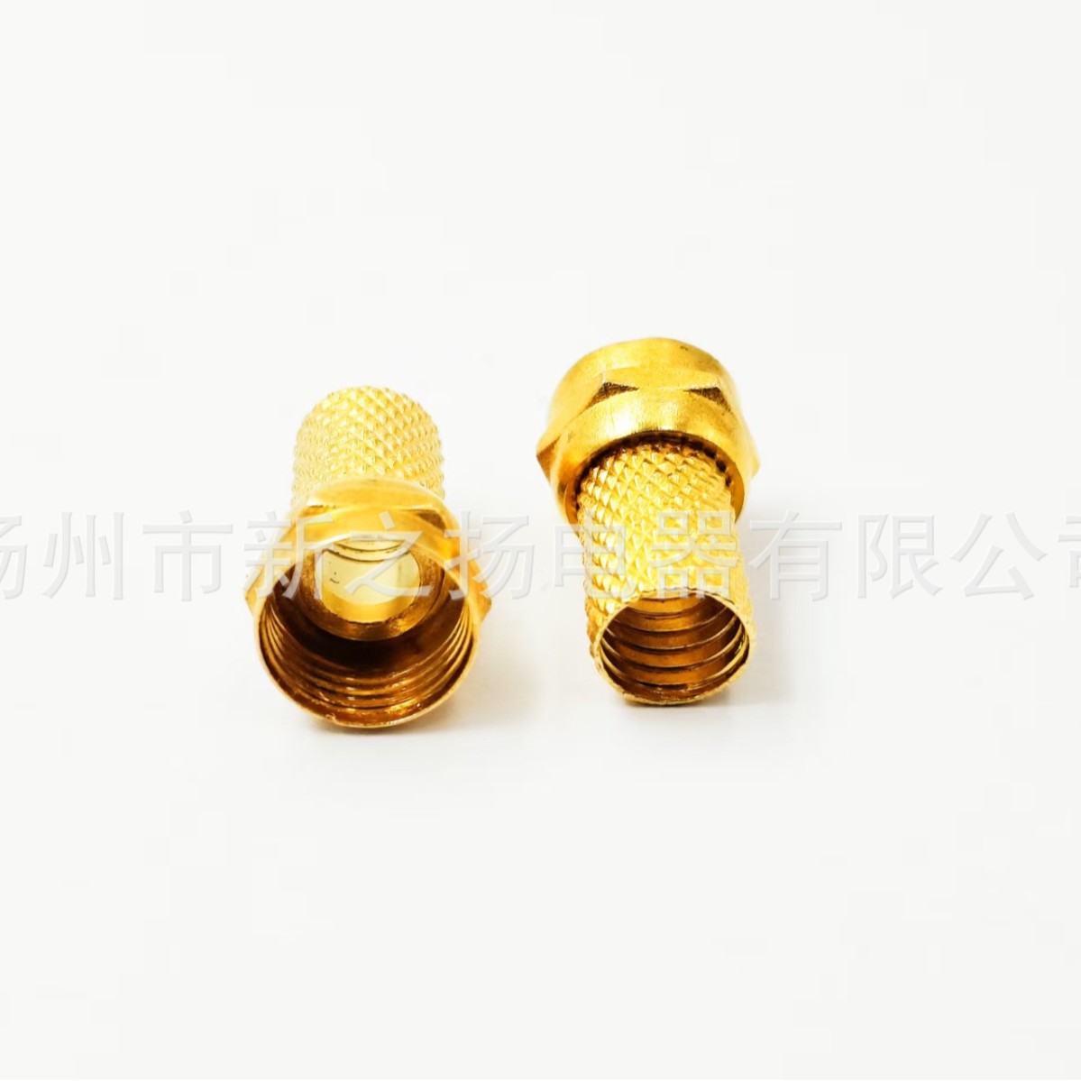 Factory Direct Supply Cable Tv Connector 75-5 Inch Gold-Plated Threaded Self-Tightening F Head Zinc Alloy Gold-Plated F Head