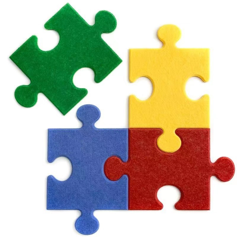 Cross-border ins Style Self-adhesive Wall Cloth Wall Decoration Background Three-dimensional Puzzle Felt Board Wall Decoration Felt Wall Sticker