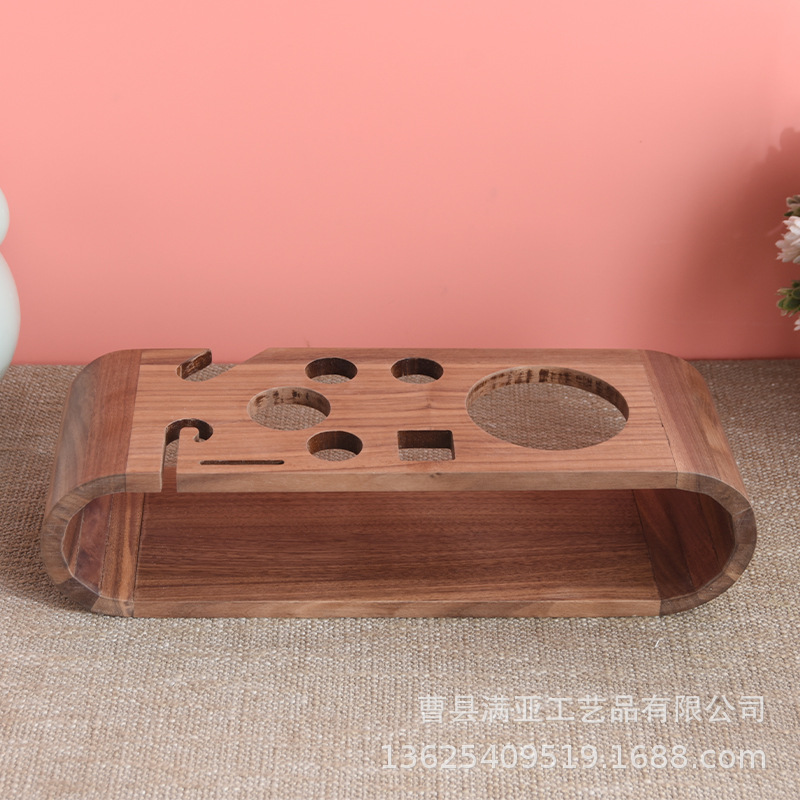 Индивидуальный набор для коктейлей из ореха грецкого с подставкой для инструментов бармена