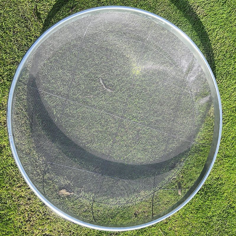 Diameter 52 Iron Sieve Large Iron Sieve Sand Stone Filter Sieve Fine Hole Grain Soil Flower Chestnut Steel Wire Mesh Sieve