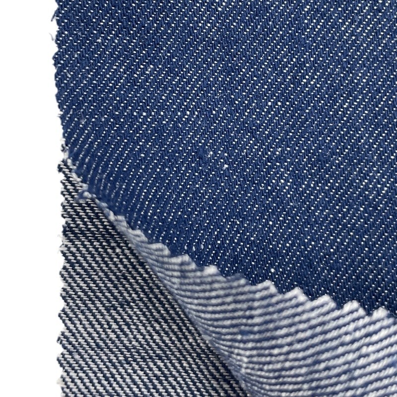 200g Enzyme Washed Hemp Cotton Denim Fabric Twill Denim Blue Spring and Summer Pants Vest Environmentally Friendly Hemp Fabric