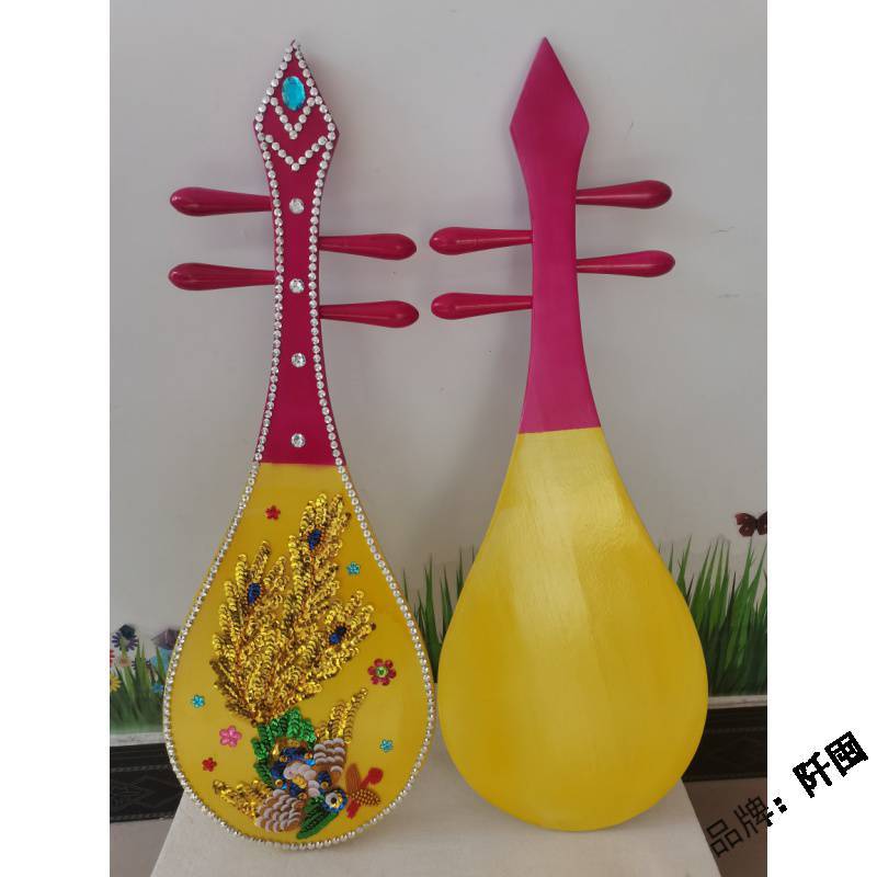 Simulation Solid Wood Pipa Props Miaoyin Rebound Pipa Shop New Stage Performance Dunhuang Dance Performance Photography