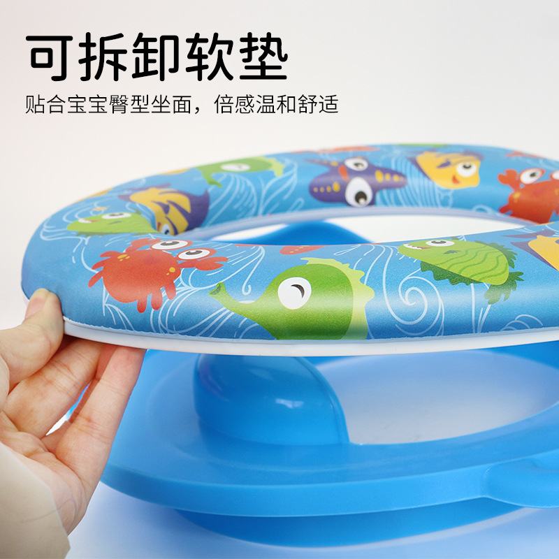 Children's toilet gasket manufacturers wholesale New suitable with armrest children's toilet toilet cartoon multicolor sponge Shu