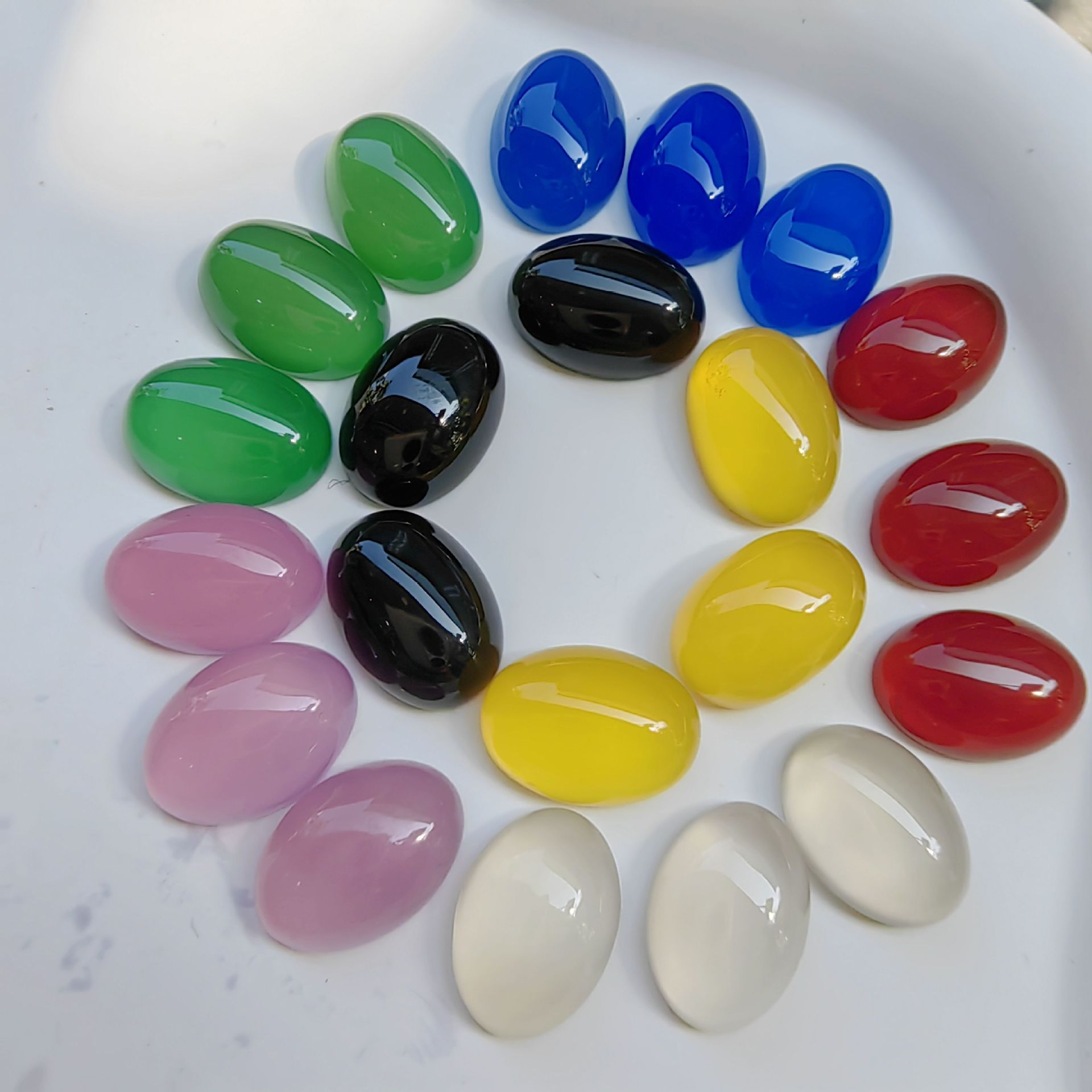 Agate Ring Surface Jade Oval Patch Agate Ring Surface Patch DIY Jewelry Accessories Wholesale Natural Semi-Precious Stone