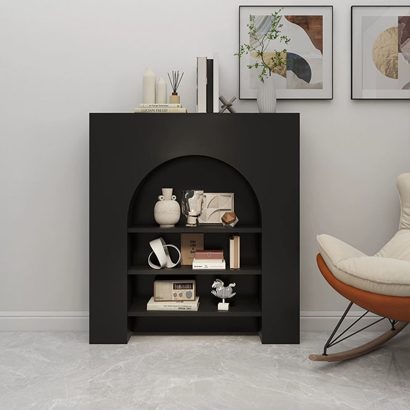 French ins Cream Style Living Room Decorative Cabinet Fireplace White Display Entrance Cabinet Cave Internet Celebrity Storage Rack Simple